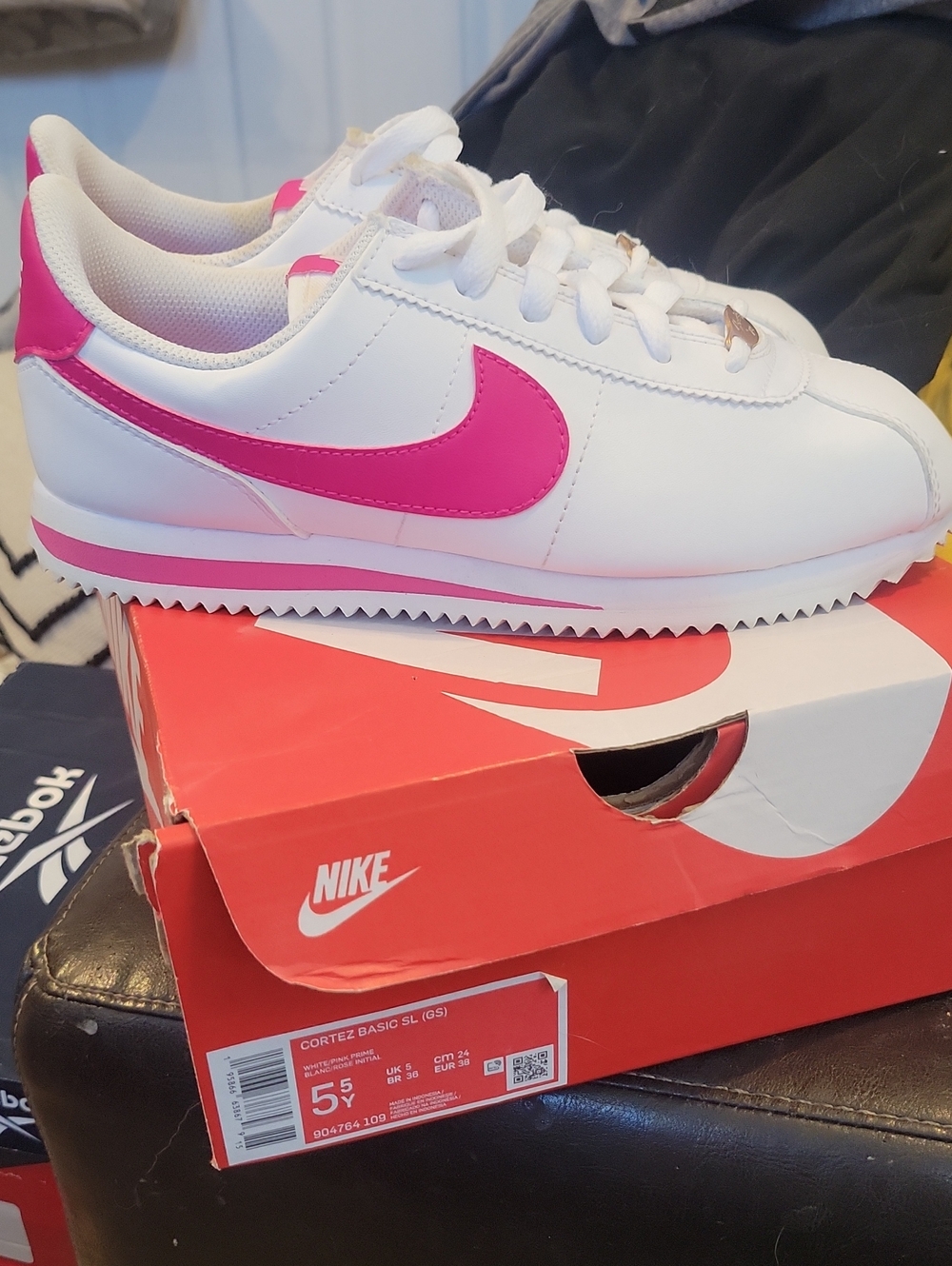 Nike Cortez Basic SL (GS) White Pink Prime 904764-109